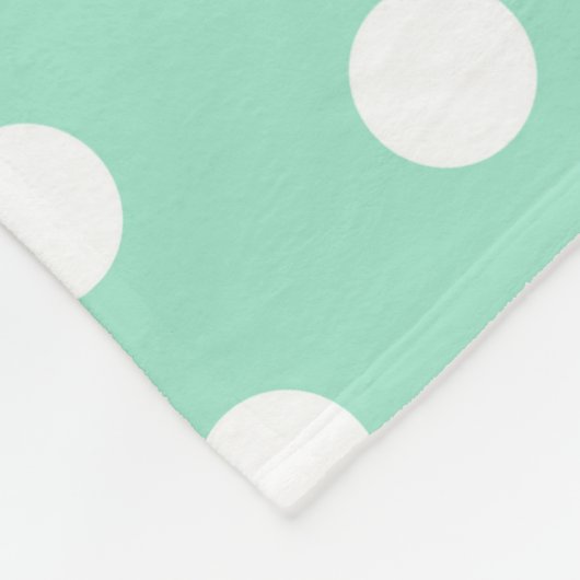 Green Poka Dots Fleecedecke (Ecke)