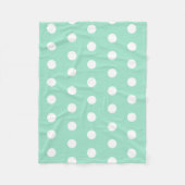 Green Poka Dots Fleecedecke (Vorderseite)