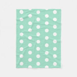 Green Poka Dots Fleecedecke