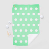 Green Poka Dots Golfhandtuch (Insitu)