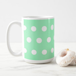 Green Poka Dots Kaffeetasse