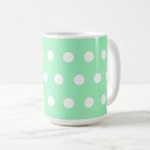 Green Poka Dots Kaffeetasse (VorderseiteRechts)