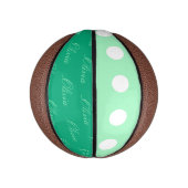 Green Poka Dots Mini Basketball (Vertikal)
