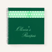 Green Poka Dots Recipe Notizblock (Vorderseite)
