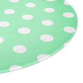 Green Poka Dots Schneidebrett (Ecke)