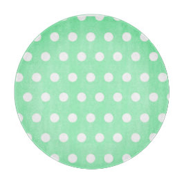 Green Poka Dots Schneidebrett