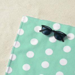 Green Poka Dots Strandtuch