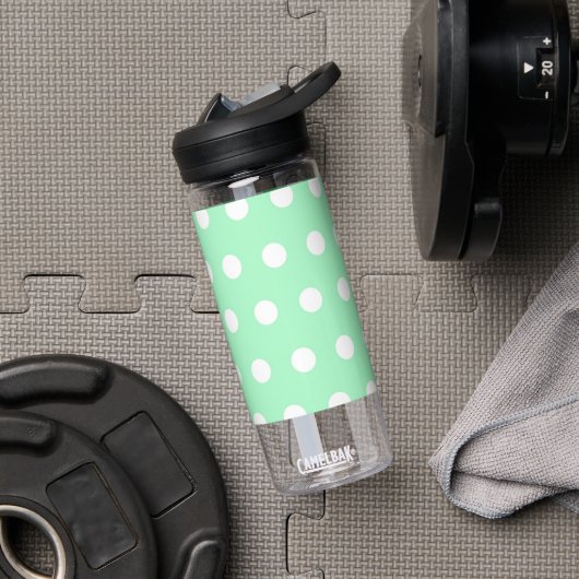 Green Poka Dots Trinkflasche (Fitnessstudio)