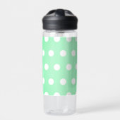 Green Poka Dots Trinkflasche (Vorderseite)