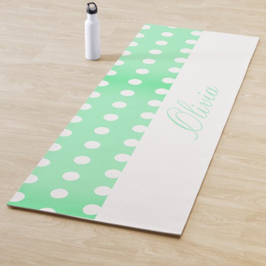 Green Poka Dots Yogamatte (Beispiel)