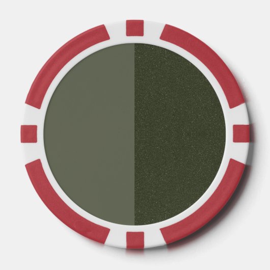 Green Poker Chip mit zwei Tonen Moos - individuell (Vorderseite)
