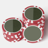 Green Poker Chip mit zwei Tonen Moos - individuell (Stapel)