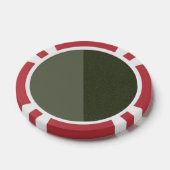 Green Poker Chip mit zwei Tonen Moos - individuell (Einzeln)