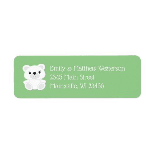 Green Polar Bear Baby Dusche (Vorne)