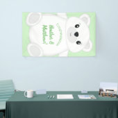 Green Polar Bear Baby Dusche Banner (Messeveranstaltung)