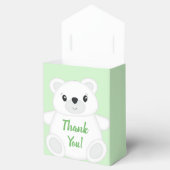 Green Polar Bear Baby Dusche Geschenkschachtel (Geöffnet)