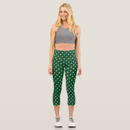 Green Polka Dos Capris