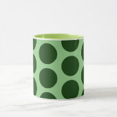 Green Polka Dot Art Tassen Cup (Zentrum)