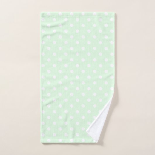 Green Polka Dot Badhandtuch Set (Handtuch)