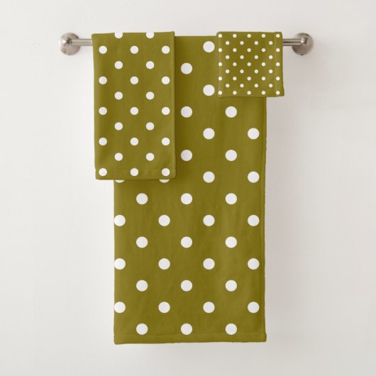 Green Polka Dot Badhandtuch Set (Insitu)