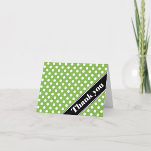 Green Polka Dot Black Strip Vielen Dank Karten