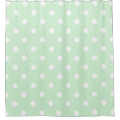 Green Polka Dot Duschvorhang (Vorderseite)