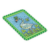GREEN POLKA DOT FLAMINGO, FUNNY ST. PATRICK'S DAY MAGNET (Rechte Seite)
