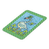 GREEN POLKA DOT FLAMINGO, FUNNY ST. PATRICK'S DAY MAGNET (Linke Seite)