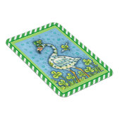 GREEN POLKA DOT FLAMINGO, FUNNY ST. PATRICK'S DAY MAGNET (Rechte Seite)