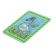 GREEN POLKA DOT FLAMINGO, FUNNY ST. PATRICK'S DAY MAGNET (Linke Seite)