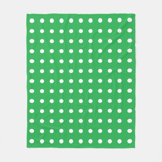 Green Polka Dot Fleecedecke (Vorderseite)