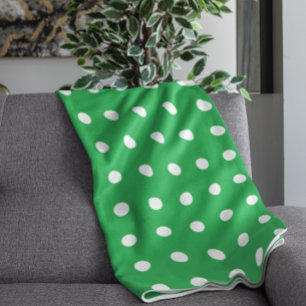 Green Polka Dot Fleecedecke