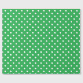 Green Polka Dot Geschenkpapier (Flach)