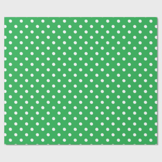 Green Polka Dot Geschenkpapier (Flach)