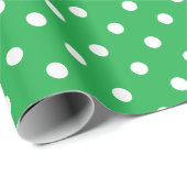 Green Polka Dot Geschenkpapier (Rolleneckpunkt)