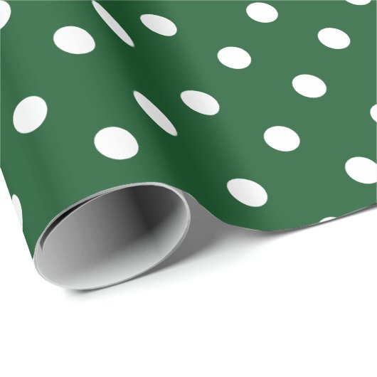 Green Polka Dot Geschenkpapier (Rolleneckpunkt)