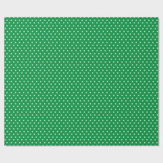 Green Polka Dot Geschenkpapier (Flach)