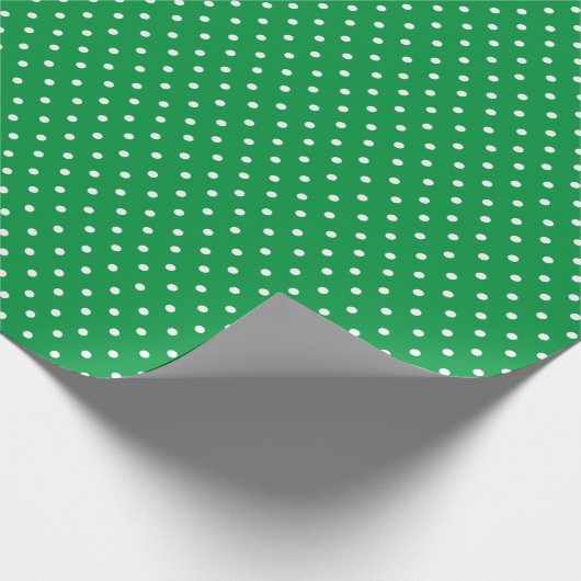Green Polka Dot Geschenkpapier (Ecke)