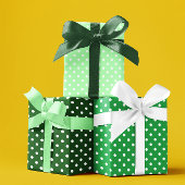 Green Polka Dot Geschenkpapier Set