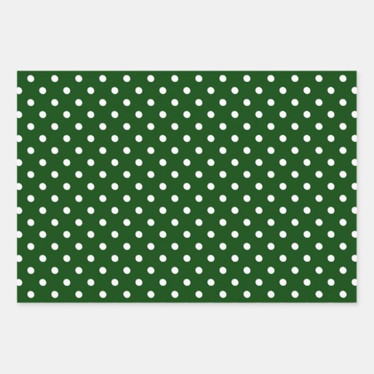 Green Polka Dot Geschenkpapier Set (Vorderseite)