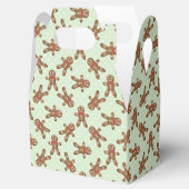 Green Polka Dot Gingerbread Mann Weihnachtskeks Geschenkschachtel (Geöffnet)