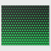 Green Polka Dot Modern Black Geschenkpapier (Flach)