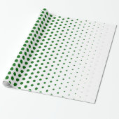Green Polka Dot Modern White Geschenkpapier (Ungerollt)