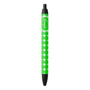 Green Polka Dot Monogram Kugelschreiber