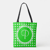 Green Polka Dot Monogram Tasche (Rückseite)