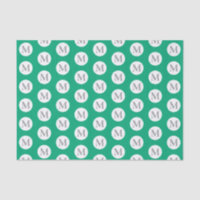 Green Polka Dot Monogram Tasche