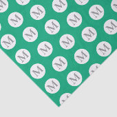 Green Polka Dot Monogram Tasche Seidenpapier (Ausschnitt)