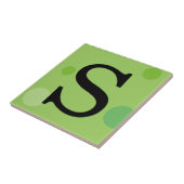 GREEN POLKA DOT MONOGRAM TILLE FLIESE (Seite)