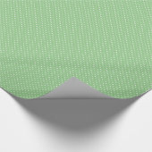 Green Polka Dot Muster Geschenkpapier (Ecke)