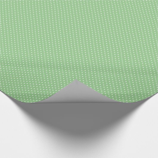 Green Polka Dot Muster Geschenkpapier (Ecke)